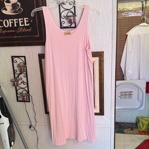 Piko 1988 Soft Pink Sleeveless Midi Dress